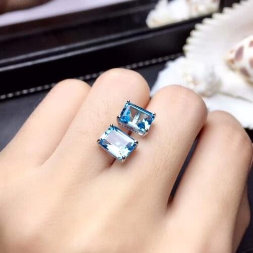 Natural And Real Topaz gemstone earrings S925 silver earrings women fashion earrings New year gift