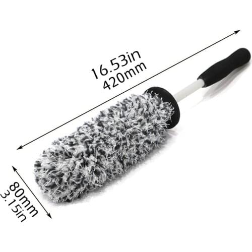 Microfiber car tire rim wheel cleaning brush cleaning brush tire brush black car cleaning tools microfiber towel