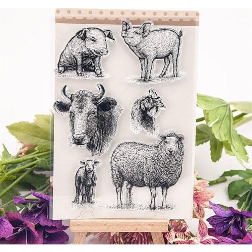 10.5x15cm Grazing sheep Transparent Clear Stamps Silicone Seals Roller Stamp DIY scrapbooking photo album/Card Making wedding