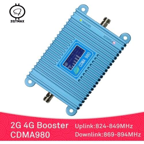 ZQTMAX 2G 4G Repeater GSM Mobile Signal Booster 850 MHz 70dB lte cellular amplifier for office and fashion home
