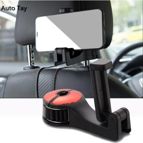 Car Back Seat Hook Multi-Function Hanging Storage Mobile Phone Holder Lazy Bracket Rear Seat Phone Headrest Bracket