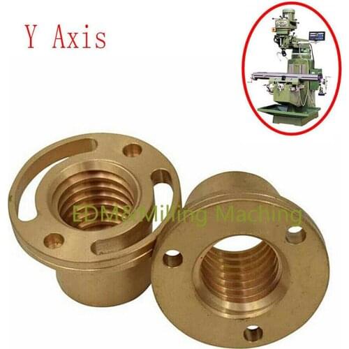 1Set High Quality CNC Milling Machine Part Longitudinal Brass Feed Nut Y Axis For Bridgeport Mill DURABLE New