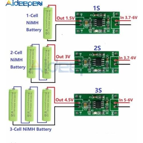 1S 2S 3S CELL 1A NiMH Rechargeable Lithium Battery Smart Charger Module Charging voltage 1.5V 3V 4.5V 5V Input 3.7V-6V 5V 4.2V