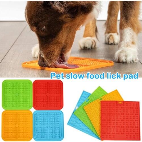 Pet Dog Accessories Lick Mat For Dog Soothing Anxious Pet Slow Feeding Silicone Mat Prevent Choking Pet Food Lick Pad