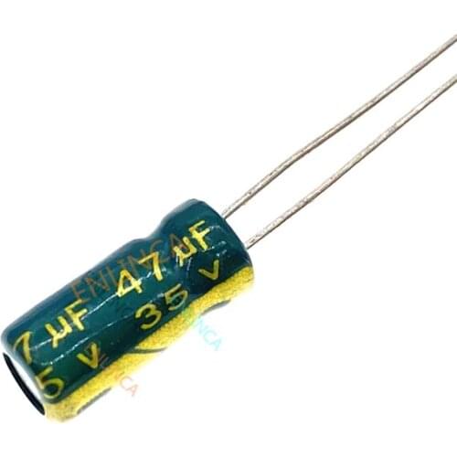 300pcs/lot Low ESR/Impedance High Frequency 35v 47UF Aluminum Electrolytic Capacitor Size 5*11 47UF35V 20