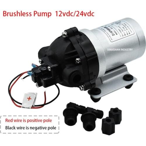 Brushless High Pressure Water Pump DP-60(BLDC) 12/24V DC 5L/min (1.3GPM) Self-priming diaphragm pump Auto-pressure switch