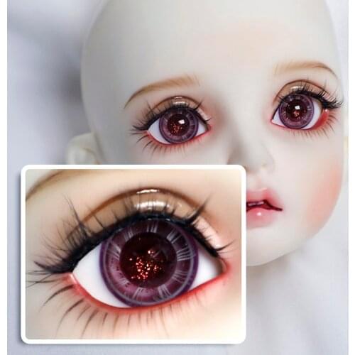 BJD doll accessories are suitable for 14mm 16mm flashing pupil red imitation glass eyes doll accessories