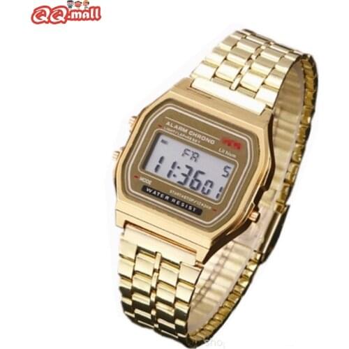 Unisex Military Watch Men Women Clock Wristband Digital Sports Steel Strap Watch Electronic Wrist Band Clock Ladies Fathers gift