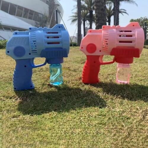 5 Holes Kids Automatic Gatling Bubble Gun Toys Summer Soap Water Bubble Machine Electric Bubble Machine For Children Gift Toys