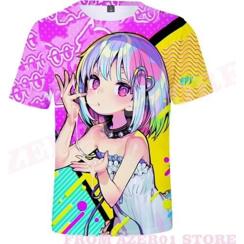 DoHna:doHna Lets Do Bad Things Together KIRAKIRA Mibu Kikuchiyo 3D Print Tshirt Summer Men/Women Clothes T-shirt Kawaii Tshirt