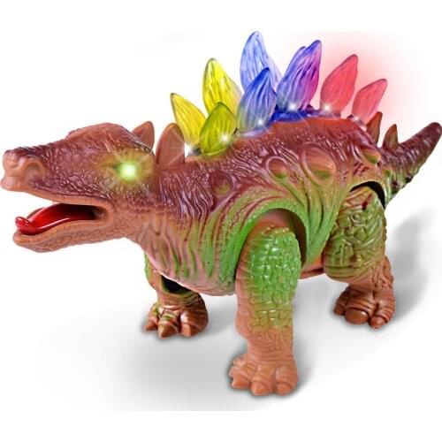 Electric Walking Dinosaur Toys Glowing Simulation with Sound Animals Model for Kids Boys Children Interactive