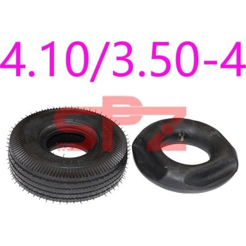 Good Quality 4.10/3.50-4 Inner Outer Tyre 410/350-4 Pneumatic Wheel Tire for Electric Scooter, Trolley, Tiger Cart Accessories