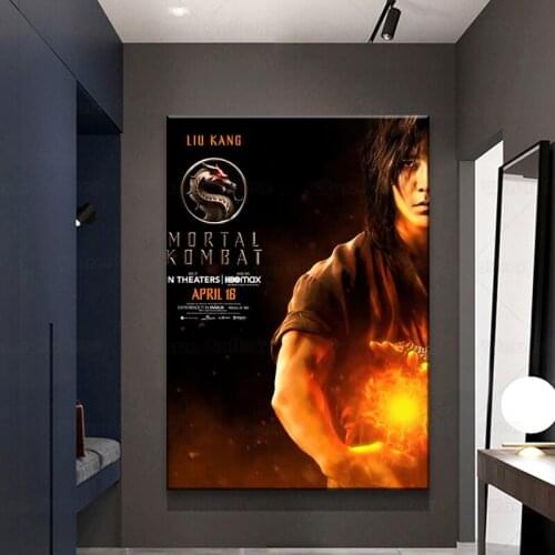 Liu Kang Game figure Posters Mortal Kombat Game Art Canvas Painting On The Wall Decorative Home Decor Gift Idea Man Office