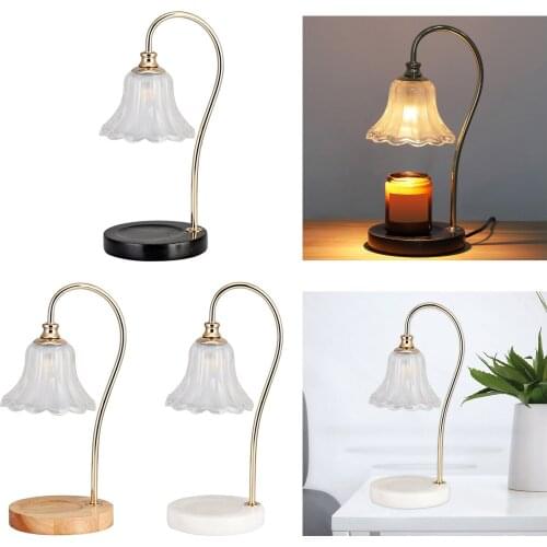 Creative Candle Warmer Lamp, Candle Wax Melt Lamp Crystal Tabletop Light Aroma Diffuser Aromatherapy Lamp Home Decor EU Plug