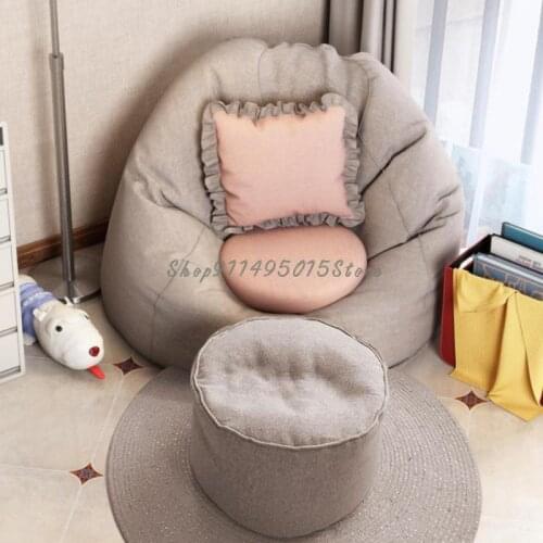 Lazy Sofa Bean Bag Small Apartment Net Red Single Tatami Bedroom Stool Cute Girl Carpet Sofa Chair