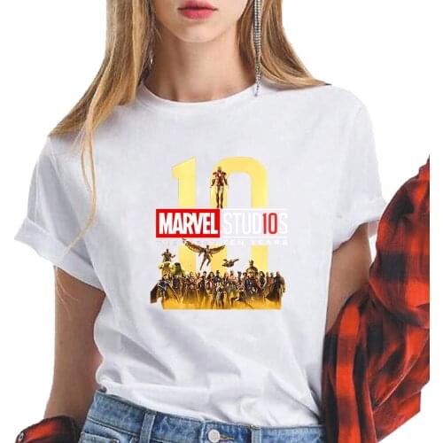 MARVEL T-Shirt New Fashion Short Sleeves Casual Tshirt Women Marvel T Shirts Unisex Women Tops Tees Girlfriend Gift Dropshipping