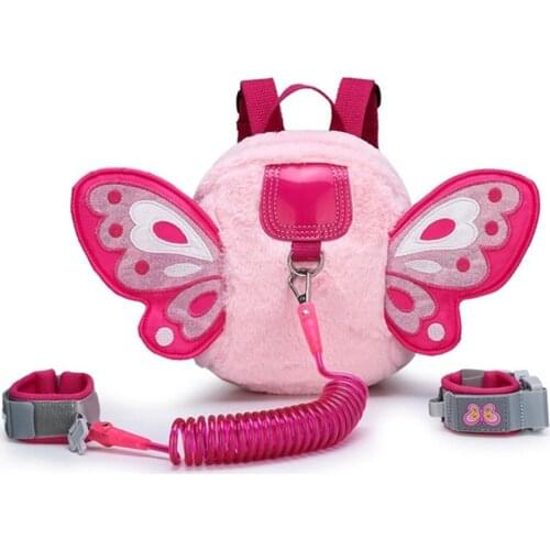 Cute Toddler Backpack Preschool Schoolbag Anti-lost Safety Harness Butterfly Bag Mini Kindergarten Bag for Girls Mochilas Infant