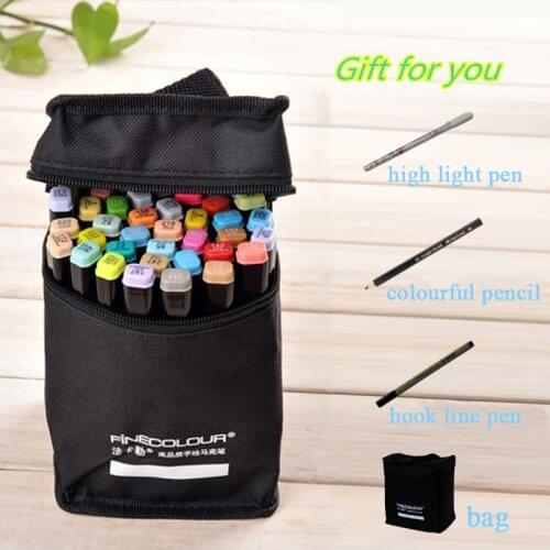 Finecolour EF102 Animation Set Double Headed Soft Brush Alcohol Based Ink Marker Professional Sketch Painting Art Markers Pen