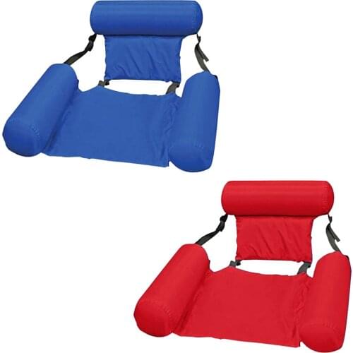 Summer Inflatable Floating Row Backrest Air Mattress Bed Pool Water Hammock Mat Toys for Outdoor Beach Swimming Accessories