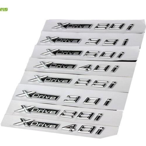 ABS car stickers fuel displacement car styling accessories For BMW X1 X2 X3 X4 X5 X6 xdrive 18 i 20 i 25i 28i 30i 35i 40i 50i