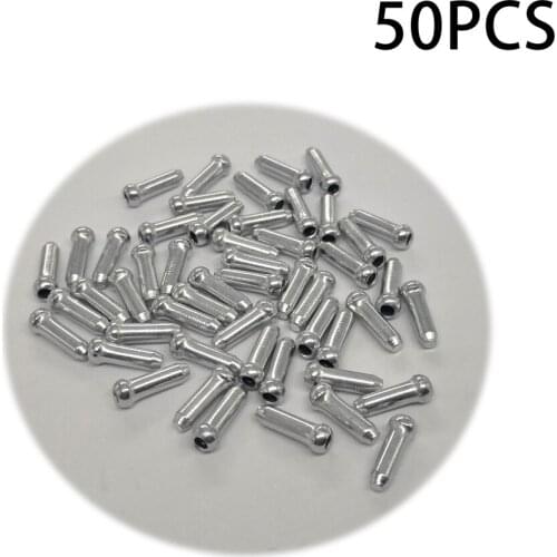 50Pcs/Lot Aluminum Alloy Bike Bicycle Brake Shifter Inner Cable Tips Wire End Cap Crimps Bicycle Accessories For MTB Bike