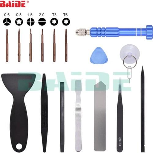 New 16 in 1 Opening Tools Kit With 0.6Y T5 T2 1.2 Pentalobe Screwdriver for iPhone Huawei Xiao Mi Replace Screen Battery Repair