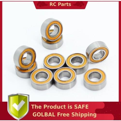 MR84RS Bearing 10 PCS 4*8*3 mm ABEC-3 Hobby Electric RC Car Truck MR84 RS 2RS Ball Bearings MR84-2RS Orange Sealed