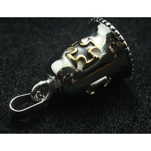 316L Stainless Steel Cool Motorcycle Cross Polishing Biker Rider Heavy Bell Pendant Newest