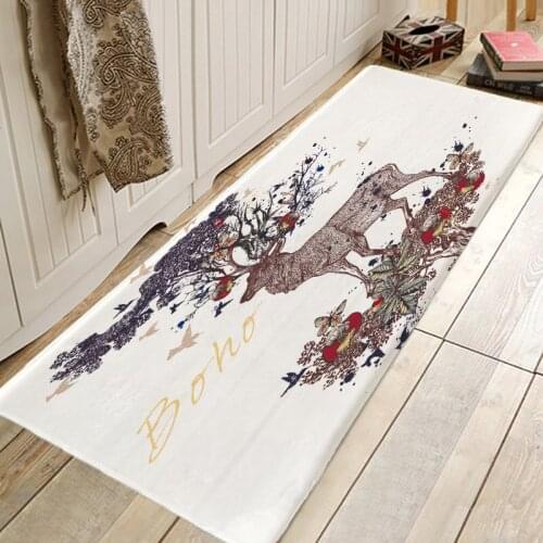 Christmas Rug Creative 3D Printing Hallway Carpets and Rugs for Bedroom Living Room Carpet Kitchen Bathroom Anti-Slip Floor Mats