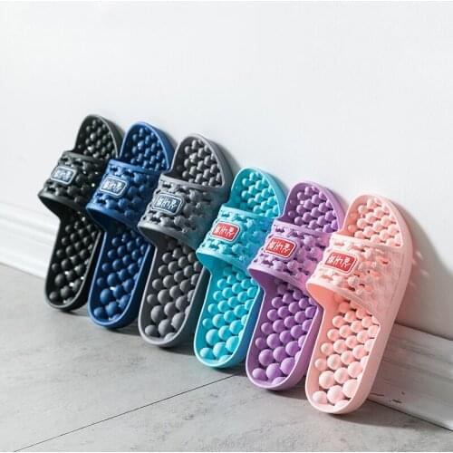 Women Summer Massage Slippers Ladies Bathroom Non-Slip Flip Flops Lovers Indoor Home Slides Female Comfortable Breathable Shoes