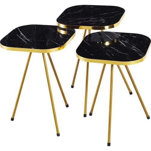 Modern Zigon Coffee Table 3 Pcs Nordic Gold Metal Toe At Mount Side Coffee Table Tea Coffee Service Table журнальный столи