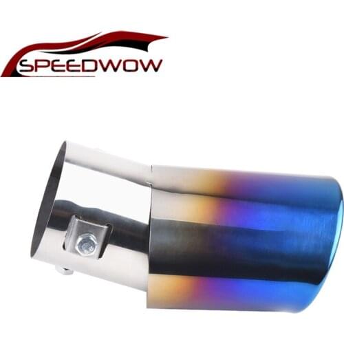 SPEEDWOW For Audi A3 8p Golf 7 Muffler Tip Round Car Rear Tail Throat Liner Stainless Steel Exhaust Muffler Car Accessories