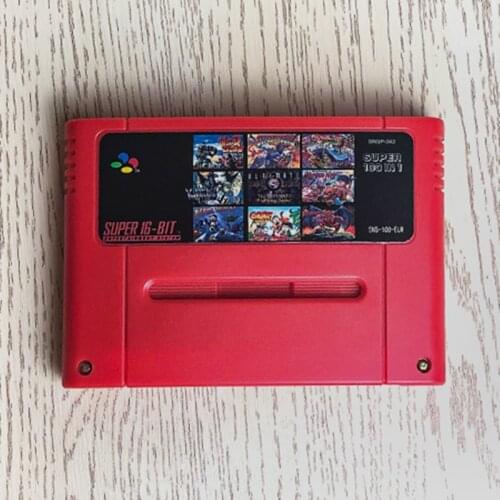 Super 100 in 1 EUR Version Games with Hagane Demons Crest Castlevania Vampires kiss Super Turrican 2 Final Fight 3 Wild Guns