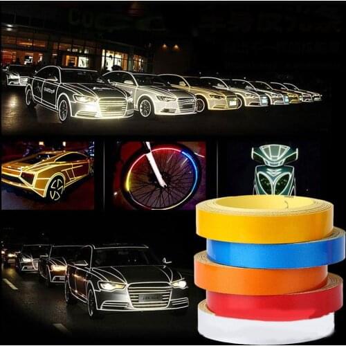 1cm*5m Car-styling Night Magic Reflective Warning Tape DIY Light Luminous Warning Safety Glow Dark Night Adhesive Tapes Sticker