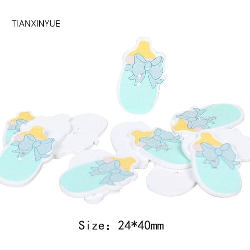 TIANXINYUE 30 pcs 24x40mm Blue Pacifier Button Wood Sewing Painting baby Button Scrapbooking Button Two Holes For Decor
