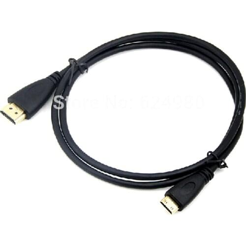 High density speed Gold Plated 1.5m 5ft HDMI to mini HDMI power cable monitor 1.4V 1080P 3D TV Monitor male hdmi cable