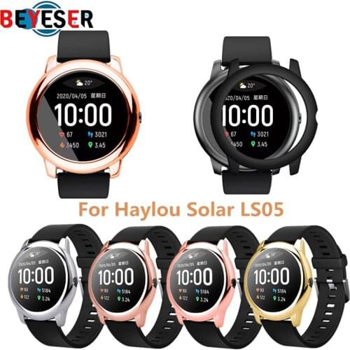 Screen Protector Slim Colorful Upscale Case Cover Shell For Xiaomi Haylou Solar LS05 PC Watch Protector Plating Case