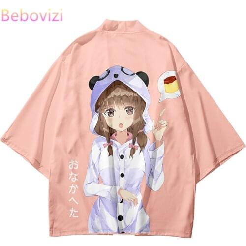 Plus Size XXS-6XL Beach Fashion Cartoon Kawaii Japanese Streetwear Cardigan Women Men Harajuku Haori Kimono Top Yukata Clothes