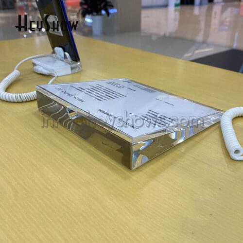 10 Acrylic Price Tag Holder Huawei Label Display Stand Transparent Sign Base For Mobile Phone Retail Shop Or Supermarket On Desk