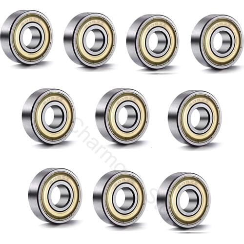 10pcs 608ZZ Steel Ball Bearing Double Shielded Miniature High-carbon 3D Printer Parts