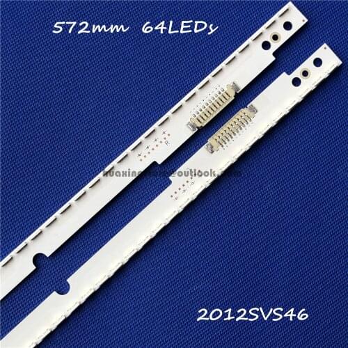 100% New 2pcs LED strip 64leds For Samsung 46 inch LCD TV 2012SVS46 7032SNB LEFT64/RIGHT64 3D UA46ES7000J LTJ460HQ10 UA46ES5500R