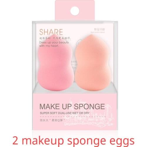 2 Pieces of Makeup Powder Puff Powder Puff Female Makeup Foundation Sponge Wet and Dry Beauty Makeup Tools and Accessories