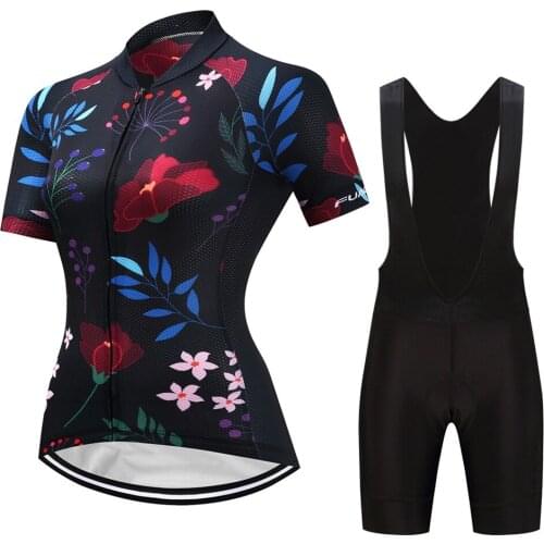 2018 Women Cycling Jersey Feminino Ropa Maillot Ciclismo Short sleeve cycling clothing Bike Jersey Silica GEL Pad Shorts For MTB