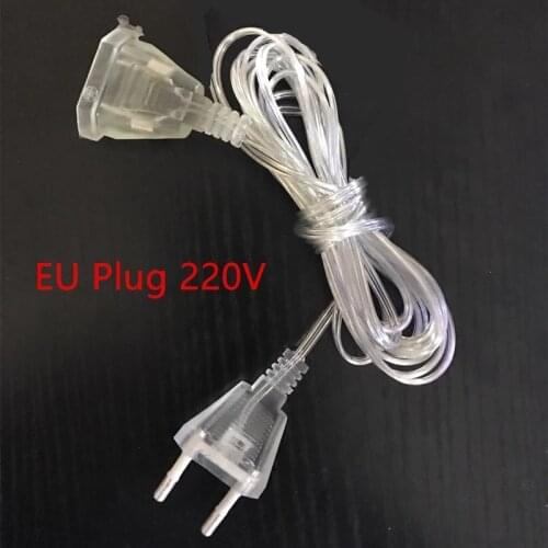 3 Meters String Extension Cord for Garland with Switch Turn ON/OFF LED String Adapter Christmas Decorations Garland EU/US Plug