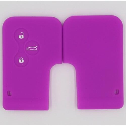 4pc Silicone rubber car key shell case cover sleeve set for Renault Clio Megane R.S. Grand Scenic 3 button card remote holder