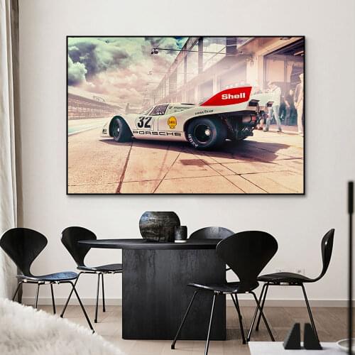 917K Racing Car Poster Shell On Canvas Painting Print Wall Art Picture For Living Noom Home Decoration Frameless
