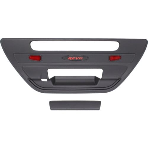 For Toyota Hilux Accessories Back Door Decoration Tail Gate Rear Door Handle Cover For REVO 2015-2017 ABS Matt Black Trunk Trim