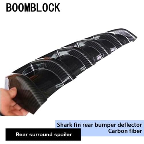 Car-Styling Car Fin Shark Style Universal Rear Bumper ABS Stickers for VW Polo Jetta Toyota Mercedes Saab Renault Dacia Duster