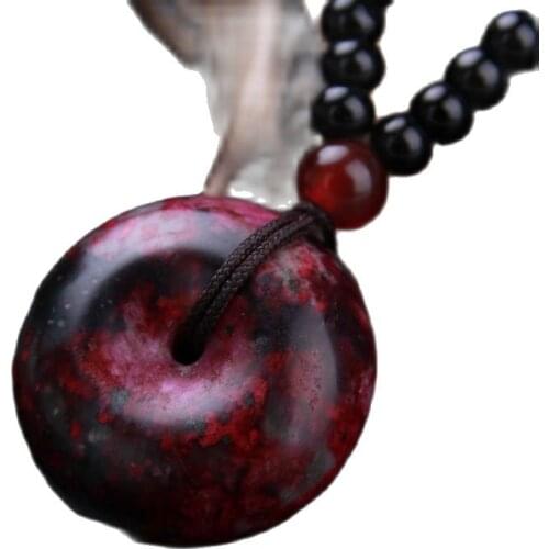 Bloodstone peach jade buckle boutique jade pendant pendant and lovers