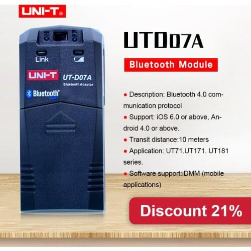 UNI-T UTD07A bluetooth module for UNI-T UT181A , UT171A and UT71E digital multimeters Bluetooth adaptor